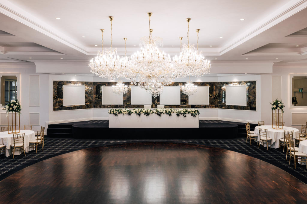 Delphinium Room wedding reception space at Sheldon Reception